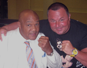 Johnny Salami with George Forman