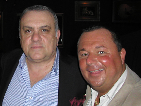Also at the World Hunger event, John with Vincent Curatola