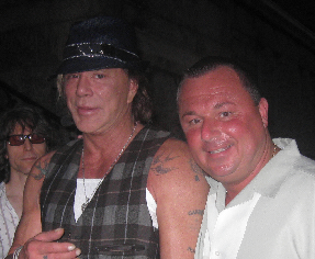 On left, with Mickey Rourke