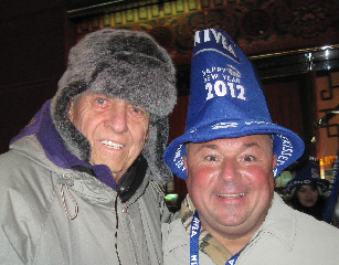 with Garry Marshal on the set of the movie "New Years Eve" 